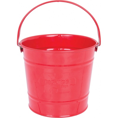 Bigjigs Toys plážový vedierko červená