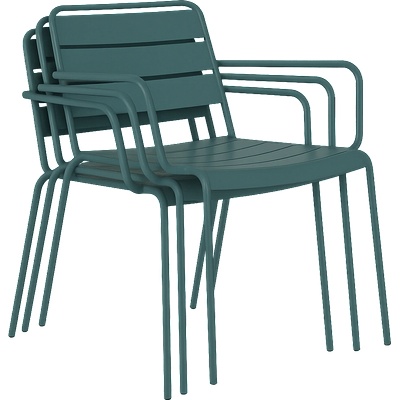 Carmen Метален градински стол saki - тъмнозелен (3535118)