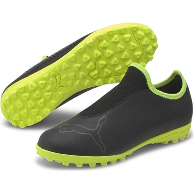 PUMA Юношески футболни стоножки Puma Finesse Astro Turf Football Boots Juniors - Black/FluYellow