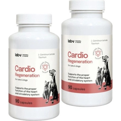 LAB-V Cardio Regeneration Podpora správné činnosti srdce a oběhového systému pro psy a kočky 2 x 90 kapslí