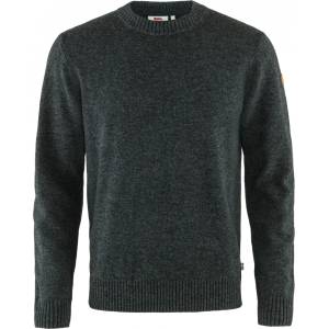 Fjällräven Мъжки вълнен пуловер Fjällräven Övik Round-Neck Sweater Jumper - Dark Grey (005-3147-0114)