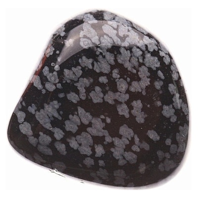 Nefertitis Obsidián vločka tromlovaný - L - cca 2,5 - 3 cm