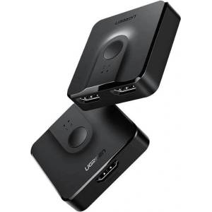 UGREEN 2-портов HDMI превключвател за компютри и монитори - Ugreen 2in1 Switch Box HDMI 1.4 (черен) (50966B (CM217))