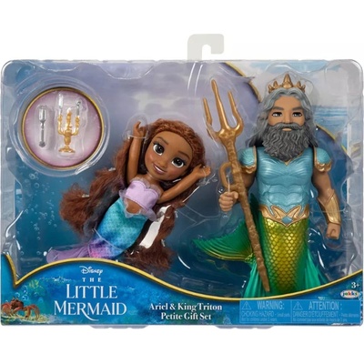 Jakks Pacific Disney Princess - Málá morská víla Ariel a kráľ Triton - 15 cm