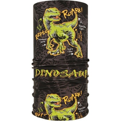 RDX Nákrčník Mikropolyester Dino Roarrr Tmavosivá