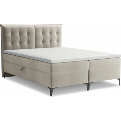 Makamii Mikana boxspring šedá / hnědá