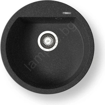 Pyramis 70106911 - Кухненска мивка ALAZIA Ø 51 см, гранит/черен (PY0010)