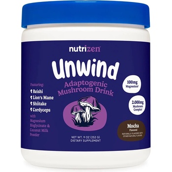 Nutricost Смес от адаптогени гъби (рейши, лъвска грива, шийтаке, кордицепс) + магнезий 252 g прах, с вкус на мока | Nutricost (57473 (681101) NC)