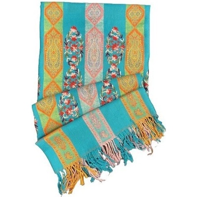 Top textil Originální šála s květinovou výšivkou
