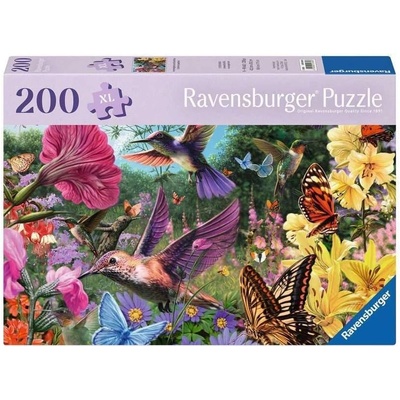 Ravensburger Пъзел Ravensburger от 200 XL части - Колибрита и пеперуди (7012001369)