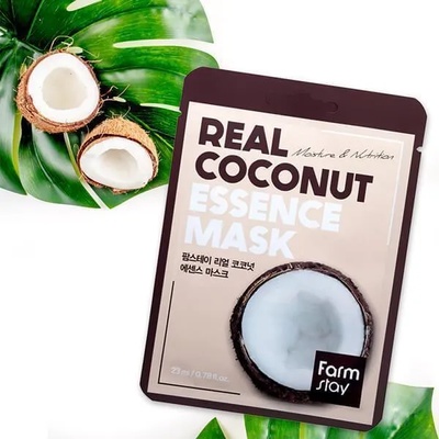 FARM STAY Шийт маска за лице с кокос FARM STAY Real Coconut Essence Mask 1 бр