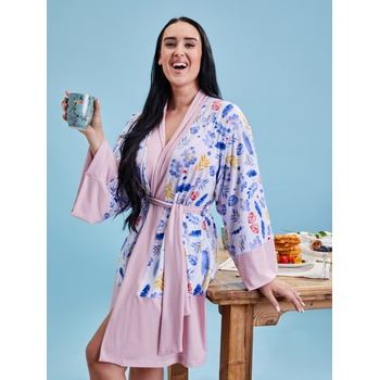 ZOOT. collab Розов дамски халат на цветя от колекцията BESKY by ZOOT ZOOT. collab | Rozov | ЖЕНИ | S/M