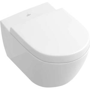 Villeroy & Boch Subway 2.0 - Окачена тоалетна чиния, Aquareduct, с CeramicPlus, алпийско бяло 560010R1 (560010R1)