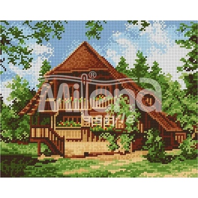 Milena Style Горска хижа - гоблен с щампа с конци Ariadna