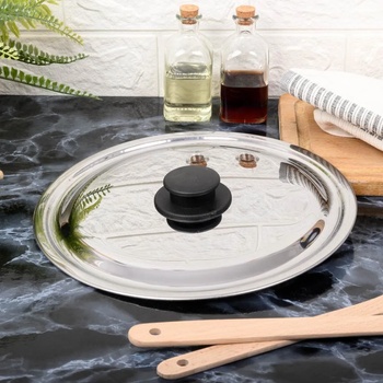 Image 1 of Steel Pan 26 см капак от неръждаема стомана за тенджера или тиган (10437)
