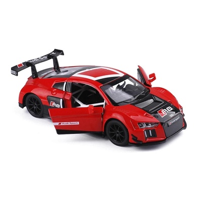 Метална кола AUDI R8 мащаб 1: 32 със светлини и звуци, Pull back-механизъм 68370