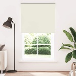 vidaXL Ролетна щора, затъмняваща, бяла, 130x230 см, ширина на плата 126, 6 см, полиестер (4011732)