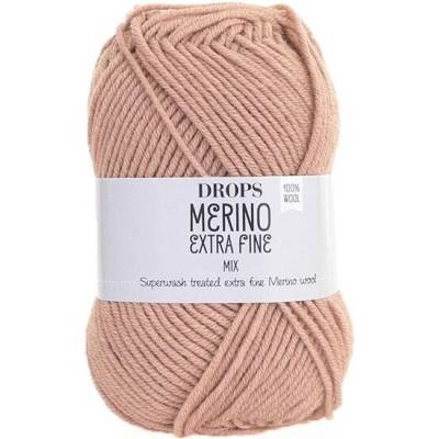 Příze DROPS Merino Extra Fine uni color 46 - pouštní růže