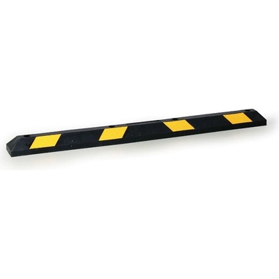 Pryžový parkovací doraz s reflexní fólií, délka 1830 mm, výška 100 mm – Zboží Mobilmania