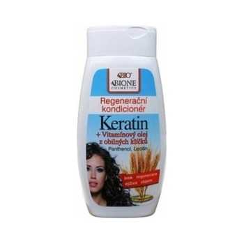 Bione Cosmetics Keratin Grain regenerační kondicionér pro všechny typy vlasů Keratin Panthenol Lecithin Vitamins B1 B2 B6 250 ml