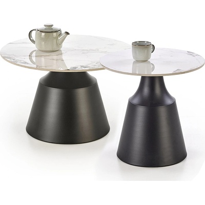 Halmar Холна маса magneta бял мрамор / черна