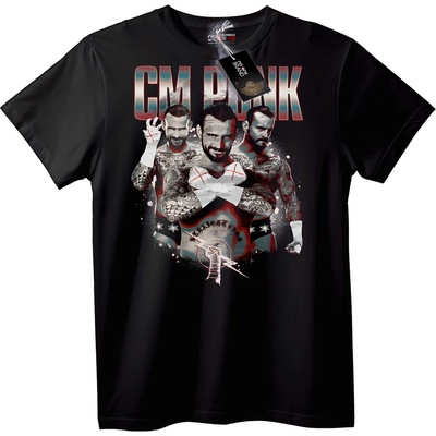 NOONEBRAND Тениска CM Punk кечмен - 2XL, Black