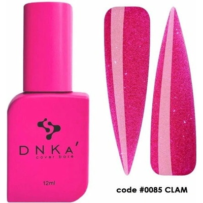 DNKa' Rubber Cover Base 0085 Glam 12 ml třpytivá neonově růžová gumová báze