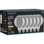 Mexen Vintis 6x LED крушка с нажежаема нишка спирала E27, G125, 8W, Топла - 2200K, 450 lm, (L168-E27-0822-70x06)