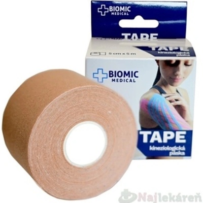 BIOMIC Tape kineziologická tejpovací páska tělová 5 cm × 5 m