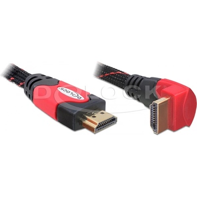 Delock Високоскоростен HDMI Ethernet кабел, A-A мъжки/мъжки 5, 0m извит