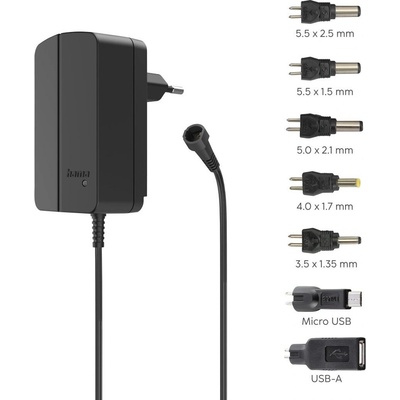 Hama Универсално захранване, регулируемо, 1500mA, 18W, max. 12V, 7 адаптера (HAMA-223615)