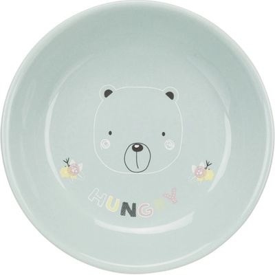 Trixie keramická miska Junior nízká pro kočky zelená - medvěd 0,2 l 14 cm