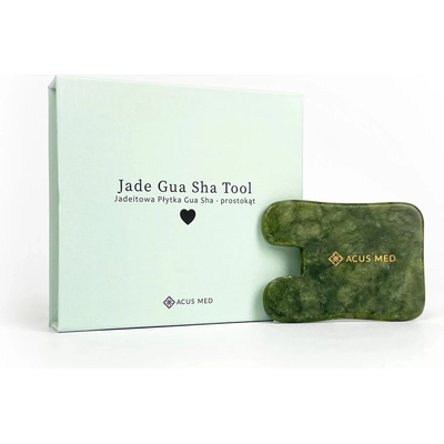 Acus Med Kámen Gua Sha | Nefritová masážní deska obdélník zelená