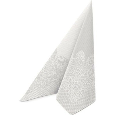 PAW Airlaid AAN002380 Reverse Royal Lace Silver-White servítka 40x40cm