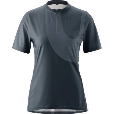 Gonso Дамска фланелка с къс ръкав за колоездене Gonso Women's Adventure Jersey Halfzip Cycling jersey - Outerspace - размер 50 (EU) (156-2896-0119)