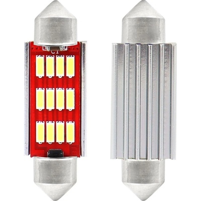 AMiO LED žiarovky CANBUS 12SMD 4014 41mm White 12V/24V - 1291 01291