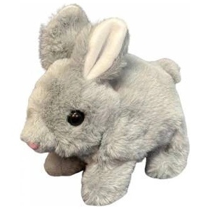 LEAN Toys Plush Mascot Cuddly Toy Hare Rabbit Gray 18cm
