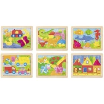 Image 1 of Goki - Дървен пъзел в рамка - 1000 цвята - Различни видове (57700)