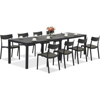 BICA King Double/Provence антрацит комплект градински мебели за 8 души Bica (BC439ANT-8xBC308ANT)