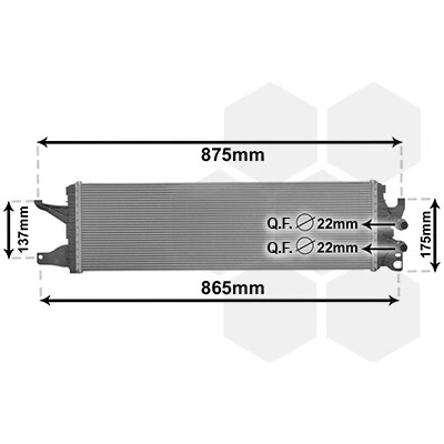 Chladič vody pro motor VAN WEZEL 58012722