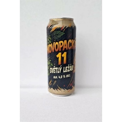 Novopacká 11 světlý ležák 4,8% 0,5 l (plech)