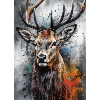 Norimpex - Puzzle Diamant painting: Deer (drawing) 30x40cm - 1 - 39 piese