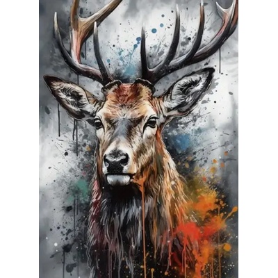 Norimpex - Puzzle Diamant painting: Deer (drawing) 30x40cm - 1 - 39 piese