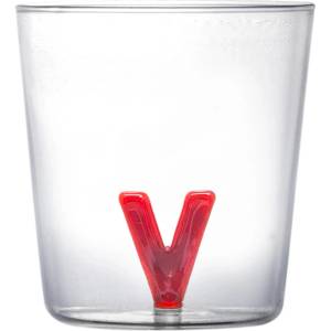 Vin bouquet (Испания) Стъклена чаша Vin Bouquet LETTER V с декорация буква - 350 мл (VB FIA 1645)