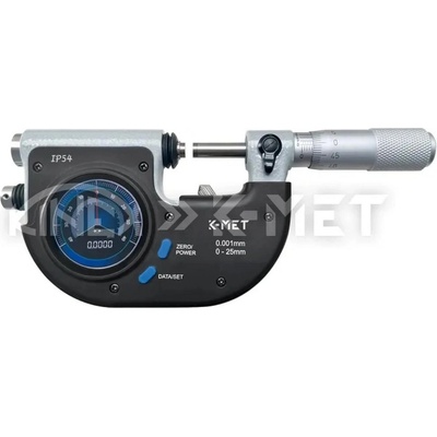 K-MET Дигитален пасаметър k-met 7126-95-025 - 0-25 мм, 0, 0002 мм (7126-95-025)