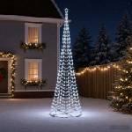 vidaXL Спирално LED коледно дърво с основа EKENAS 500 см (42056582)