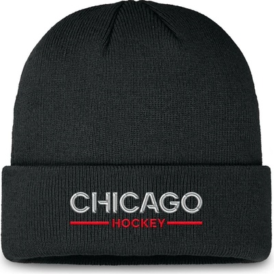 Fanatics Pánská zimní čepice Chicago Blackhawks NHL Authentic Pro A/Cap Cuffed beanie