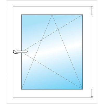 OKNA HNED Plastové okno 60x69 cm (600x690 mm) bílé otevíravé a sklopné pravé