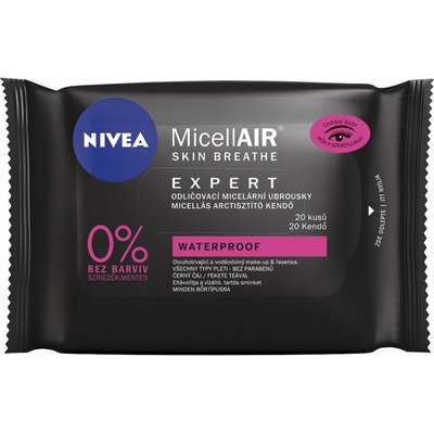 Nivea MicellAir Expert Biodegradable Expertné odličovacie micelárne obrúsky 20 ks