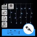 Aigostar - LED външен гирлянд 100xLED/8 функции 5x0, 4m IP44 студено бяло (AI2171)